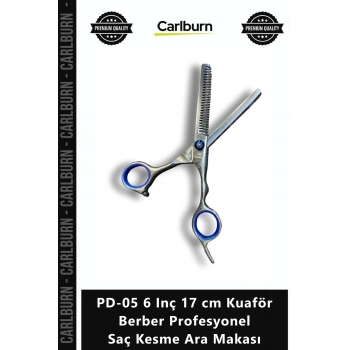 Özel Üretim Çelik Keskin Tasarım PD05 6 Inç 17 cm Kuaför Berber Profesyonel Saç Kesme Ara Makası