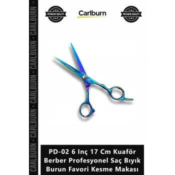 Özel Üretim Çelik PD02 6 Inç 17 Cm Kuaför Berber Profesyonel Saç Bıyık Burun Favori Kesme Makası