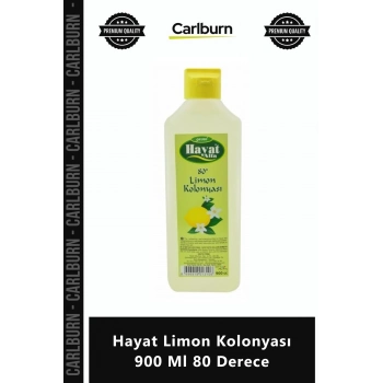 Özel Üretim Kaliteli Ferahlatıcı Hijyenik Geleneksel Esanslı Hayat Limon Kolonyası 900 Ml 80 Derece