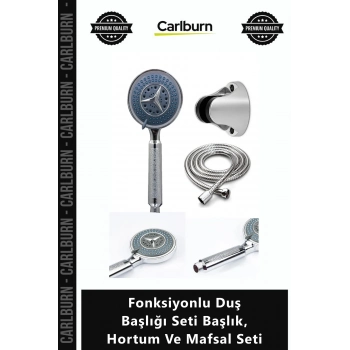 Özel Üretim Tasarruflu Arıtmalı Banyo Fonksiyonlu Duş Başlığı Seti Başlık Hortum Mafsal Seti