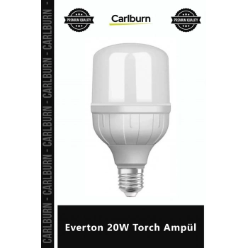 Özel Üretim Enerji Tasarruflu LED Aydınlatma Parlak Beyaz Işık Yüksek Verimli Everton 20W Torch Ampü