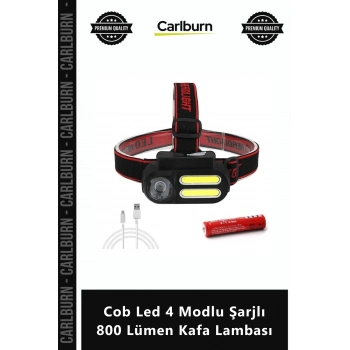 Özel Üretim Su Geçirmez Kamp Feneri Outdoor Ekipman Cob Led 4 Modlu Şarjlı 800 Lümen Kafa Lambası