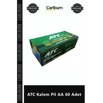 Özel Üretim Uzun Ömürlü Yüksek Kapasite Alkalin Güçlü Ekonomik Büyük Paket ATC Kalem Pil AA 60 Adet