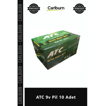 Özel Üretim Yüksek Performanslı Alkali Kare Güçlü Dayanıklı Uzun Ömürlü Enerji ATC 9v Pil 10 Adet