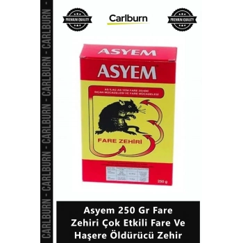 Özel Üretim Hızlı Etkili Güçlü Asyem 250 Gr Fare Zehiri Çok Etkili Fare Haşere Öldürücü Zehir