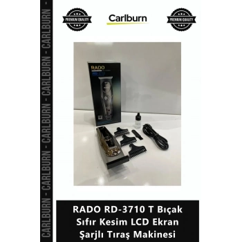 Özel Üretim Profesyonel Seri RADO RD3710 T Bıçak Sıfır Kesim LCD Ekran Şarjlı Tıraş Makinesi