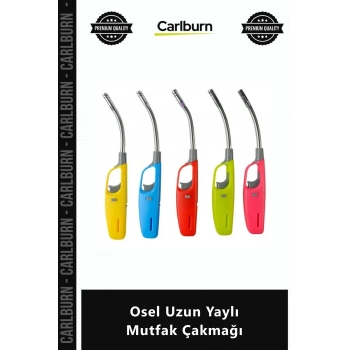 Özel Üretim Gazlı Doldurulabilir Emniyet Kilitli Dayanıklı Metal Osel Uzun Yaylı Mutfak Çakmağı