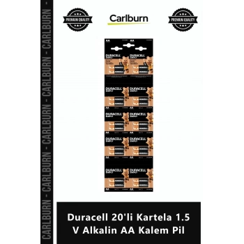 Özel Üretim LR6 MN1500 Uzun Ömürlü Güçlü Kalite Duracell 20li Kartela 15 V Alkalin AA Kalem Pil