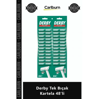 Özel Üretim Tek Bıçaklı Tıraş Bıçağı Kaliteli Keskin Paslanmaz Ekonomik Derby Tek Bıçak Kartela 48l
