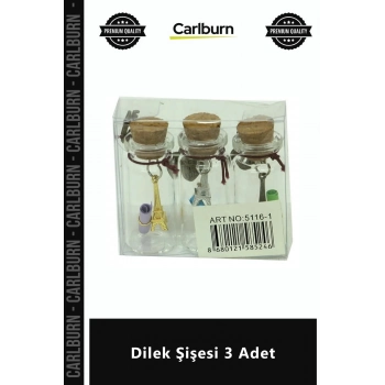 Özel Üretim Şeffaf Cam Dekoratif Hediyelik Mini Saklama Kabı Tasarım Hediye Dilek Şişesi 3 Adet