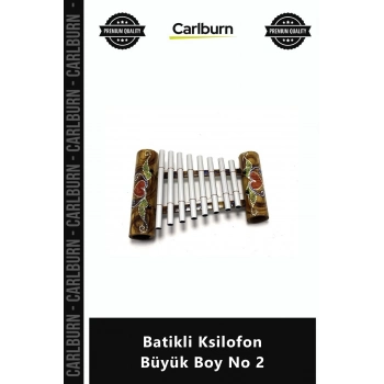 Özel Üretim Ahşap El Yapımı Otantik Metal Tuşlu Ritmik Müzik Aleti Batikli Ksilofon Büyük Boy No 2