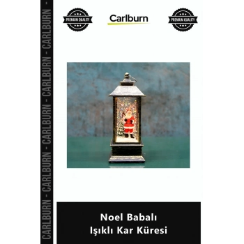 Özel Üretim Dekoratif Yılbaşı Hediyesi LED Masa Nostaljik Tasarım Ev Noel Babalı Işıklı Kar Küresi