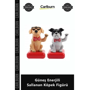 Özel Üretim Sevimli Dekoratif Masaüstü Araba Biblo Aksesuar Güneş Enerjili Sallanan Köpek Figürü
