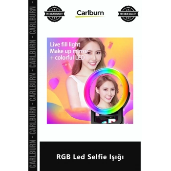 Özel Üretim Profesyonel Şarj Edilebilir 15 Farklı Modlu Silikon Klipsli Akıllı RGB Led Selfie Işığı