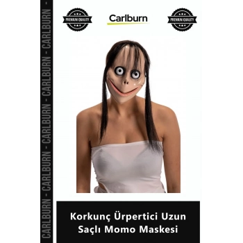 Özel Üretim Lateks Cadılar Bayramı Halloween Parti Kostüm Aksesuarı Korkunç Ürpertici Uzun Saçlı Mom