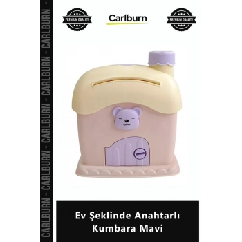 Özel Üretim Hediyelik Tasarruf Eğitici Çocuk Kilitli Sağlam Tasarım Ev Şeklinde Anahtarlı Kumbara Ma