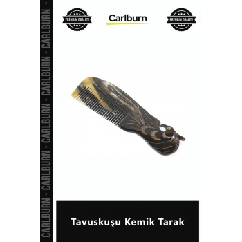 Özel Üretim El İşçiliği Doğal Kemik Malzeme Antistatik Sağlıklı Saç Bakım Şık Tavuskuşu Kemik Tarak