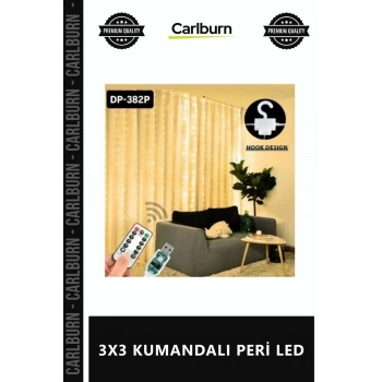 Özel Üretim Dekoratif Aydınlatma Günışığı USB Modlu Animasyonlu Perde Duvar 3X3 KUMANDALI PERİ LED