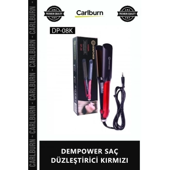 Özel Üretim Profesyonel Seramik Kaplama Isı Ayarlı Dijital Ekran DEMPOWER SAÇ DÜZLEŞTİRİCİ KIRMIZI