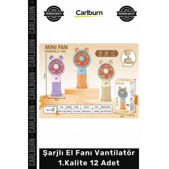Özel Üretim Taşınabilir USB Sessiz Güçlü Toptan Yaz Serinletici Şarjlı El Fanı Vantilatör 1Kalite 12