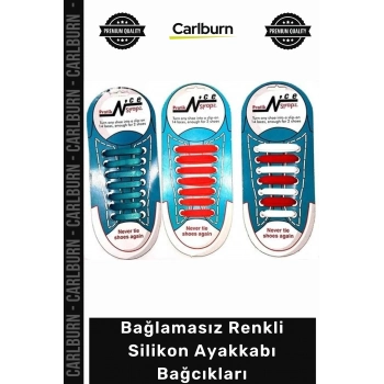 #Bağcık Esnek Pratik Kolay Temizlenebilir Tasarım Bağlamasız Renkli Silikon Ayakkabı Bağcıkları