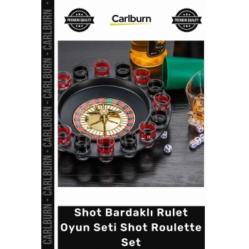 Özel Üretim Lüks Parti Eğlence Hediyesi Cam Bardaklı Shot Bardaklı Rulet Oyun Seti Shot Roulette Set