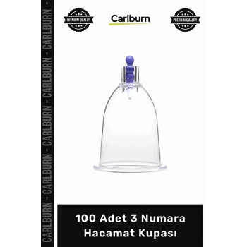 Pürüzsüz Çapaksız Profesyonel Steril Vakumlu Haccam Seti 100 Adet 3 Numara Hacamat Kupası