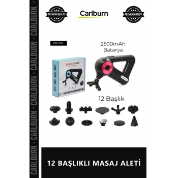 Özel Üretim Profesyonel Ergonomik Kas Gevşetici Vibrasyon Terapi Şarjlı 12 BAŞLIKLI MASAJ ALETİ