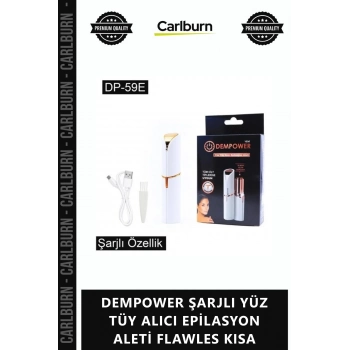 Özel Üretim Hassas Cilt Pratik Ağrısız DEMPOWER ŞARJLI YÜZ TÜY ALICI EPİLASYON ALETİ FLAWLES KISA