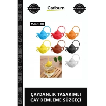 Özel Üretim Silikon Isıya Dayanıklı Renkli Pratik Bitki Çayı ÇAYDANLIK TASARIMLI ÇAY DEMLEME SÜZGEÇİ