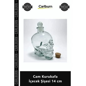 Özel Üretim Tasarım Hediyelik Dekoratif Mantar Kapaklı Likör Yağ Şişesi Cam Kurukafa İçecek Şişesi 1