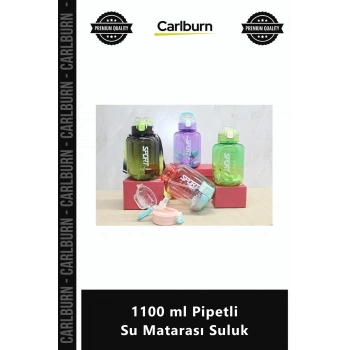 Özel Üretim Motivasyonel Spor Okul Sızdırmaz Kilitli Sağlıklı 1100 ml Pipetli Su Matarası Suluk