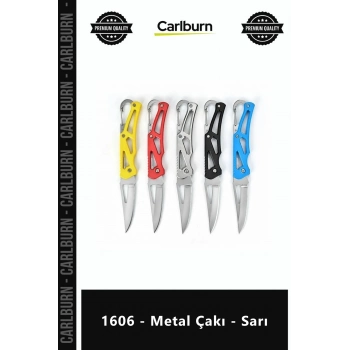 Özel Üretim Paslanmaz Çelik Kamp Bıçağı Kompakt Tasarım Avcı Çakısı Modeli 1606 Metal Çakı Sarı