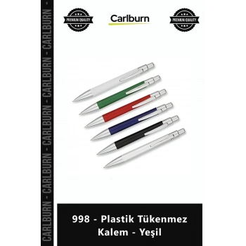 Özel Üretim Promosyon Baskılı Logolu Kurumsal Ekonomik Şık 998 Plastik Tükenmez Kalem Yeşil