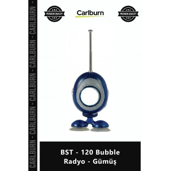 Özel Üretim Nostaljik Bluetooth Şarjlı Taşınabilir Retro Tasarım BST 120 Bubble Radyo Gümüş