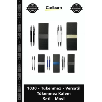 Özel Üretim Logo Baskılı Kurumsal Lüks Metal 1030 Tükenmez Versatil Tükenmez Kalem Seti Mavi