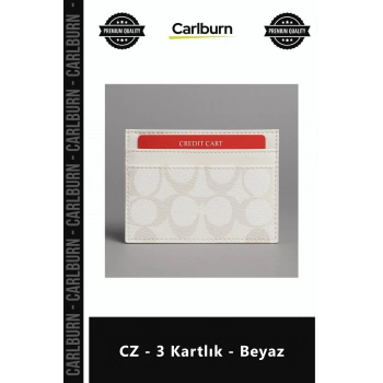 Özel Üretim Hakiki Deri Minimalist İnce Tasarım Fonksiyonel Şık Kaliteli CZ 3 Kartlık Beyaz
