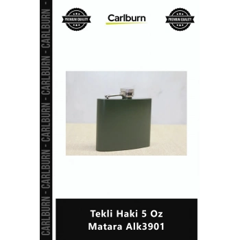 #Matara Paslanmaz Çelik Outdoor Kamp Hediyelik Cep Matarası Şık Tekli Haki 5 Oz Matara