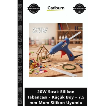 Özel Üretim Pratik Hızlı Isınan 20W Sıcak Silikon Tabancası Küçük Boy 75 mm Mum Silikon Uyumlu