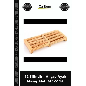 Özel Üretim Ergonomik Masif Çam Rahatlatıcı Terapi 12 Silindirli Ahşap Ayak Masaj Aleti MZ511A