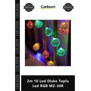Özel Üretim Dekoratif Pilli Parti Süsleme Renkli Işık Animasyonlu 2m 10 Led Disko Toplu Led RGB MZ30