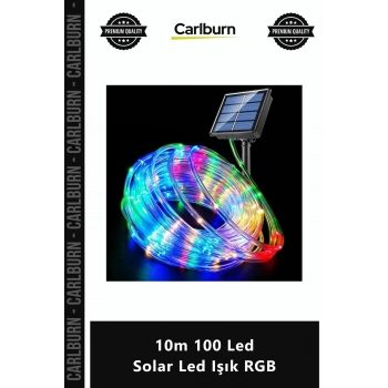 Özel Üretim Şeffaf Silikon Kablolu Su Geçirmez Dekoratif Aydınlatma 10m 100 Led Solar Led Işık RGB
