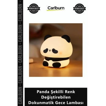 Özel Üretim Şarjlı Silikon Çocuk Odası Panda Şekilli Renk ğiştirebilen Dokunmatik Gece Lambası