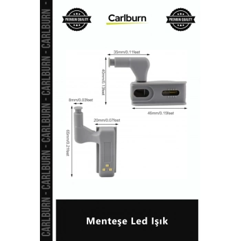 Özel Üretim Dolap İçi Aydınlatma Sensörlü ABS Gövde Kolay Kurulum Tasarruflu Güçlü Menteşe Led Işık