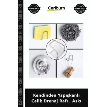 Özel Üretim 304 Paslanmaz Lavabo Düzenleyici Şık Organizer Kendinden Yapışkanlı Çelik Drenaj Rafı As