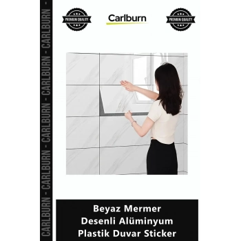 Özel Üretim Su Geçirmez Dayanıklı Mutfak Panel Beyaz Mermer Desenli Alüminyum Plastik Duvar Sticker