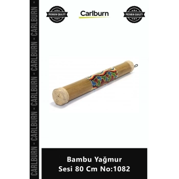 Özel Üretim El Yapımı Doğal Egzotik Dekoratif Perküsyon Terapi Huzur Bambu Yağmur Sesi 80 Cm No1082