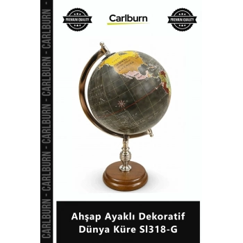 Özel Üretim Şık Ofis Aksesuarı Modern Antik Tasarım Coğrafi Ahşap Ayaklı Dekoratif Dünya Küre Sl318G