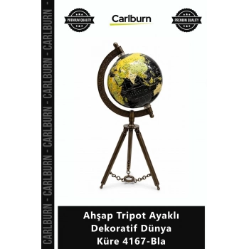 Özel Üretim Ofis Hediyesi Tasarım Modern Aksesuar Ahşap Tripot Ayaklı Dekoratif Dünya Küre 4167Bla