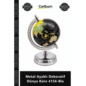 Özel Üretim Modern Ofis Masaüstü Aksesuar Şık Tasarım Lüks Metal Ayaklı Dekoratif Dünya Küre 4156Bla